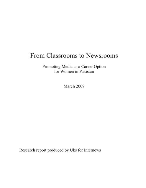 From Classrooms To Newsrooms Internews