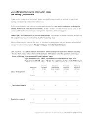 Training Questionnaire - Harnessing Design for Media Development