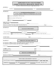 Employee Status Change Form