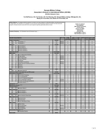 Georgia Military College Associate in Science in ... - GoArmyEd!