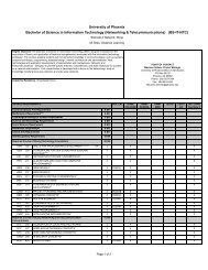 University of Phoenix Bachelor of Science in Information - GoArmyEd