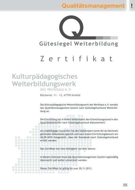 Werkhaus Programmheft 2/2013