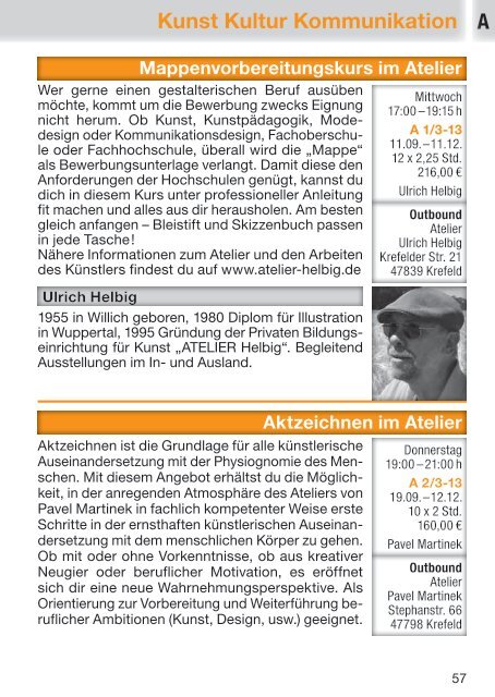 Werkhaus Programmheft 2/2013