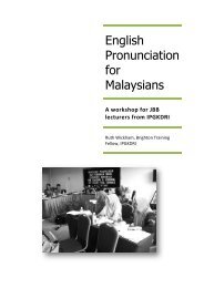 English Pronunciation for Malaysians - Kuala Terengganu Fellows ...