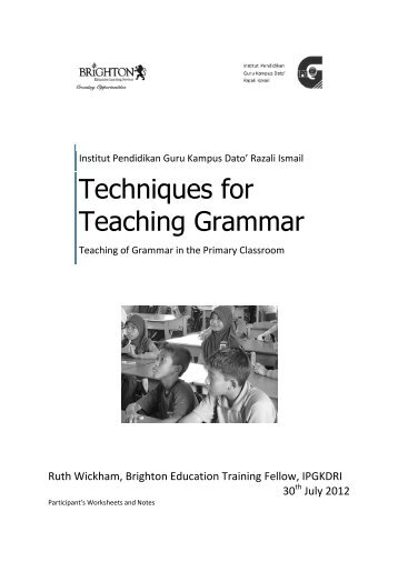 Techniques for Teaching Grammar - Weebly