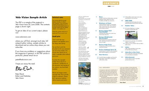 Article Examples Visually Velo Vision Sample Article