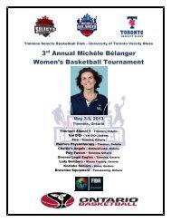 3rd Annual Michèle Bélanger Women's Basketball Tournament