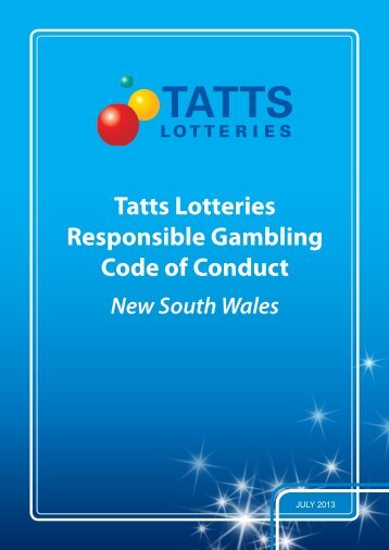 Tatts Lotteries Responsible Gambling Code of Conduct-NSW