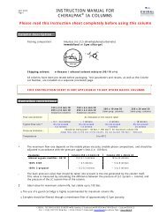 Column cleaning and regeneration procedures