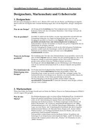 Infoblatt Designschutz