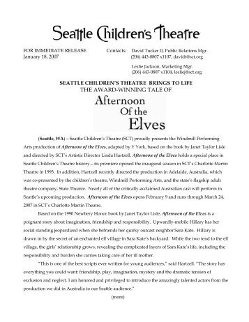 Afternoon of the Elves - Seattle Children's Theatre