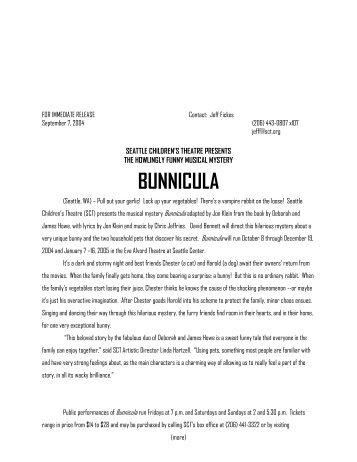 Bunnicula - Seattle Children's Theatre