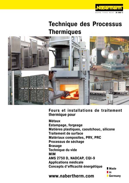 catalogue Technique des Processus Thermiques - Nabertherm