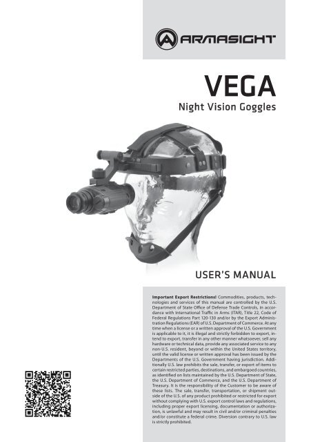 Night Vision Goggles USER'S MANUAL