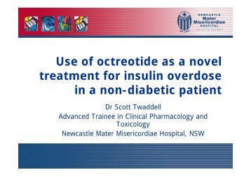 Use of octreotide as a novel treatment for insulin overdose in a non ...