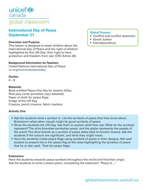 International Day Of Peace Activities 4 International Day Of Peace Activities 4