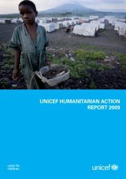 UNICEF HUMANITARIAN ACTION REPORT 2009 - UNICEF Canada
