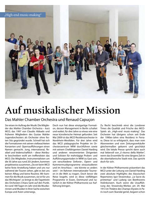 das magazin 11/12 2009 - Kölner Philharmonie