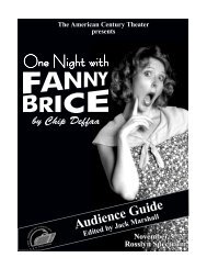 One Night with Fanny Brice - The American Century Theater