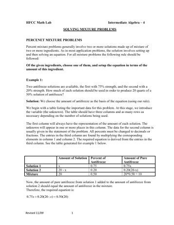 Printables Mixture Problems Worksheet mixture problems worksheet vintagegrn collection of bloggakuten