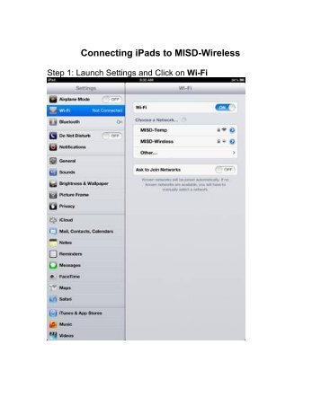 Connecting iPads to MISD-Wireless - McAllen ISD