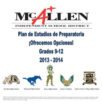 McAllen High School Memorial High School Rowe ... - McAllen ISD