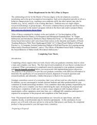 Guidelines for a Prospectus | Department of History