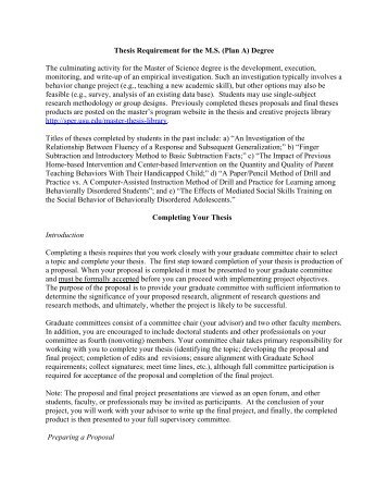 Thesis Writing Guide - Department of Special Education ...