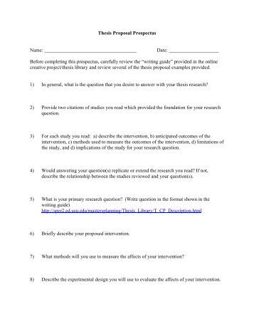 Dissertation proposal creative writing