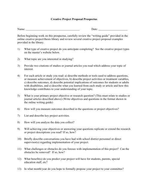 Dissertation proposal service vs prospectus