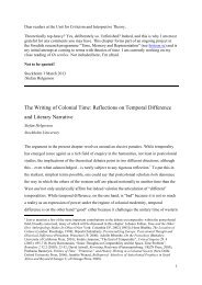The Writing of Colonial Time: Reflections on Temporal Difference ...