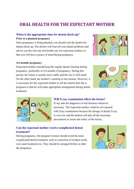 Oral Health for the Expectant Mother (Leaflet) (PDF)