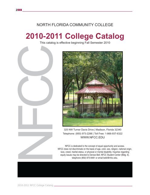 2010-2011 College Catalog - North Florida Community College