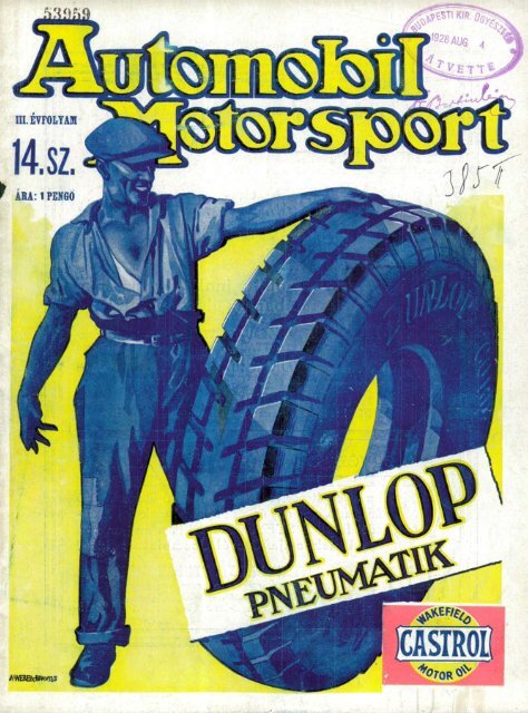 Automobil motorsport 1928 3. évfolyam 14. szám - EPA