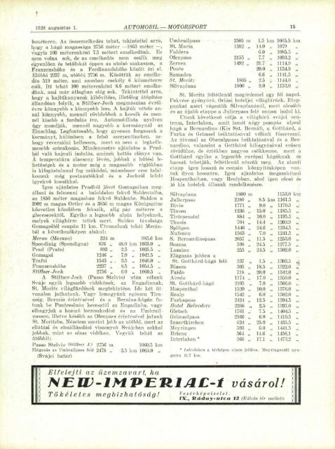 Automobil motorsport 1928 3. évfolyam 14. szám - EPA
