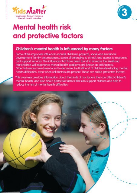 Mental health risk and protective factors [436KB] PDF - KidsMatter