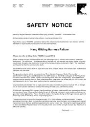 SAFETY NOTICE - British Hang Gliding and Paragliding Association