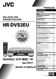 SÃ©lectionner la platine VHS. - Jvc