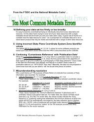 The Top 10 Most Common Metadata Errors - SpatialNews