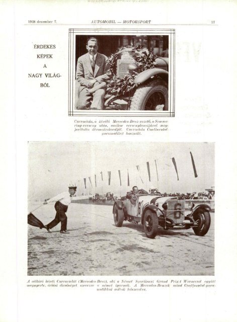 Automobil motorsport 1928 3. évfolyam 22. szám - EPA