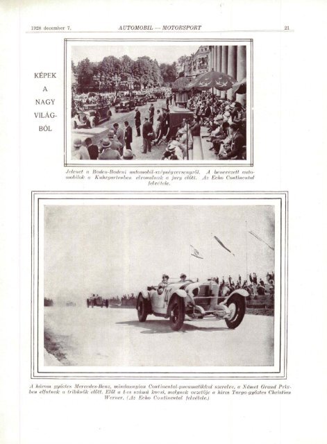 Automobil motorsport 1928 3. évfolyam 22. szám - EPA
