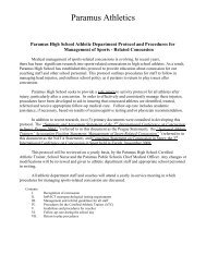 PHS Concussion Protocol (pdf) - Paramus Public Schools