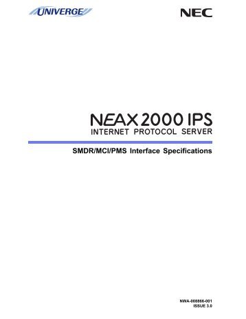 univerge neax2000 ips smdr-mci-pms interface specifications.pdf