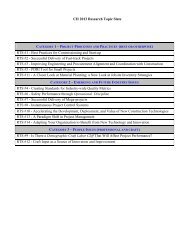 CII 2013 Research Topic Slate RTS #1 - Construction Industry Institute