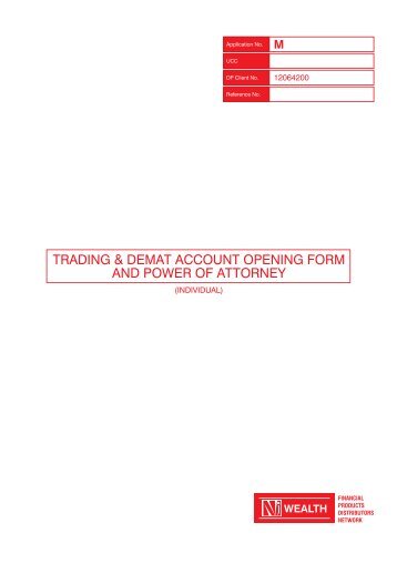 Trading & Demat A/c Opening Form (Individual) - NJ PMS