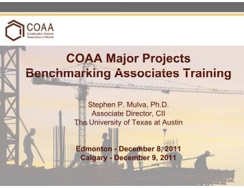 COAA - CII Performance Assessment System
