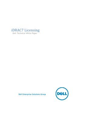 iDRAC7 Licensing - Dell Community