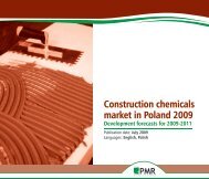 Construction chemicals market in Poland 2009 - PMR Publications