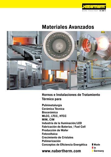 catalogue Materiales avanzados - Nabertherm