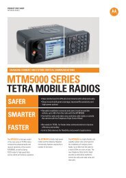 MTM5000 Series Specsheet - Motorola Solutions